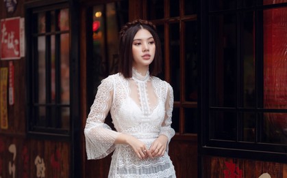 Duyên dáng và năng động khi diện áo dài như Jolie Nguyễn