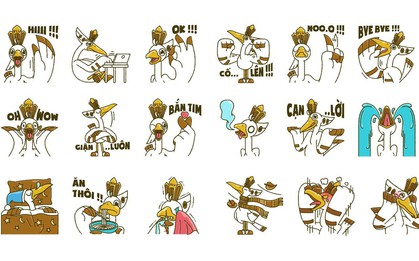 Sinh viên Trường Đại học Văn Lang biến hóa biểu tượng logo trường thành bộ sticker độc đáo
