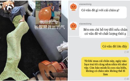 Chàng trai mua chăn đuôi cá về đắp, tuyên bố với bạn gái mình là “con của biển” nên không có chân... làm việc nhà!