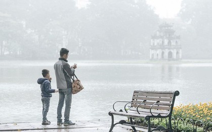 Ảnh: Hà Nội xuất hiện sương mù từ sáng sớm, ví như Sapa thu nhỏ