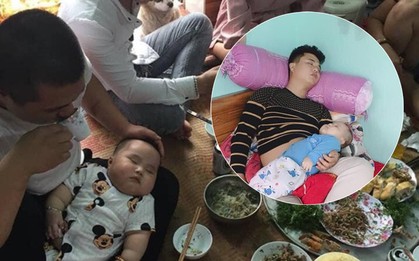 Anh chồng được dân mạng ca ngợi hết lời khi ngồi ăn cỗ vẫn bế con, quát vợ "tôi lấy cô về để giặt quần áo đấy à"