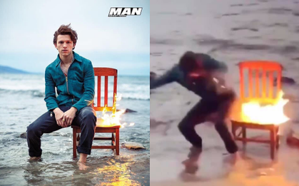 Phía sau bức ảnh rực lửa của "người nhện" Tom Holland là một chàng trai chạy toé khói