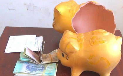 Trộm heo đất lấy tiền cho mẹ... sắm vàng