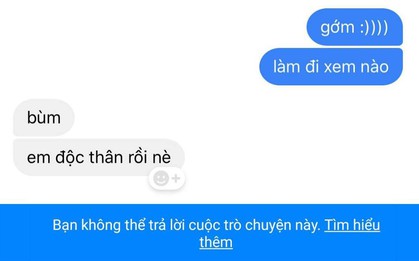 Tính làm anh bất ngờ bằng thông báo FA ngày 1/4, anh lừa lại một cú hết hồn "bạn không thể trả lời cuộc trò chuyện này"
