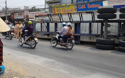 Vụ lật xe container khiến 3 bà cháu chết thảm: Tài xế dương tính với ma túy