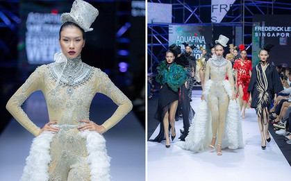 Quán quân VNTM Nguyễn Oanh xuất hiện ấn tượng trong đêm cuối Tuần lễ thời trang sau thời gian "ở ẩn"