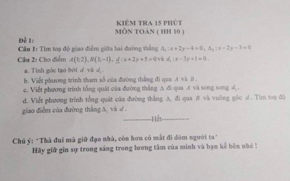 Buông nhẹ 1 câu cuối đề kiểm tra, giáo viên khiến học sinh sợ xanh mặt, tắt ngấm ý định quay cóp hỏi bài
