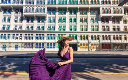 Đứng hình 5s với loạt background bảy sắc cầu vồng trong bộ ảnh du lịch Singapore của cô bạn người Việt xinh như hotgirl