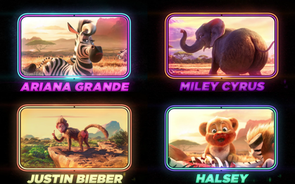 Ngựa vằn Ariana, chú khỉ Justin Bieber, nàng voi Miley Cyrus trong cùng MV: Đáng yêu thế này ai chơi lại?