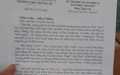 Khá Bảnh tiếp tục được đưa vào đề thi ở Sơn La, yêu cầu học sinh phân tích tiểu sử dài cả trang A4