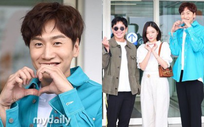 Lee Kwang Soo mặc đồ xanh mượt, cực nhắng bên cặp tài tử - minh tinh tại sân bay Hàn sang Việt Nam