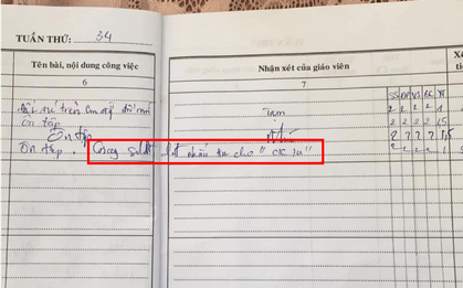 Hí hoáy nhắn tin với người thương trong giờ học, cô giáo ra tay viết một câu khiến học sinh xấu hổ chừa đến già
