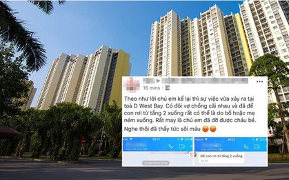 Sự thật thông tin hai vợ chồng cãi nhau rồi làm rơi con nhỏ từ tầng 2 xuống đất ở khu đô thị EcoPark