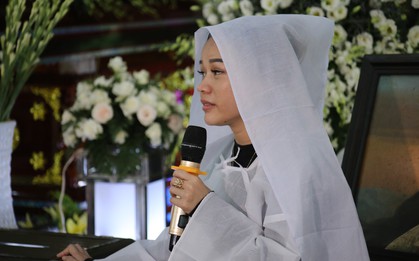 Con gái cố nghệ sĩ Lê Bình chia sẻ trong lễ tang cha: "Toàn bộ tiền phúng điếu, quyên góp của cha con sẽ dành để từ thiện"