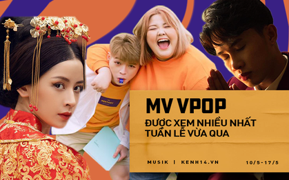 10 MV được xem nhiều nhất YOUTUBE tuần qua: "Bạc phận" bỏ xa Chi Pu, Hương Tràm; 1 nữ tân binh có tận 2 MV