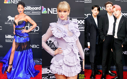 Thảm đỏ Billboard 2019: Taylor Swift sến sẩm bị dàn mỹ nhân ngực khủng át vía, BTS lột xác quyền lực bên quân đoàn sao