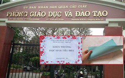 Thưởng học sinh giỏi chỉ bằng tờ giấy: Phòng GD&ĐT Cầu Giấy nói gì?