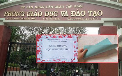 Thưởng học sinh giỏi chỉ bằng tờ giấy: Trưởng Phòng GD&ĐT Cầu Giấy viết thư xin lỗi