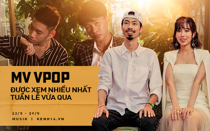 10 MV được xem nhiều nhất Youtube tuần qua: Đen và Min bứt phá dẫn đầu, Jack "Hồng nhan" chiếm đến 4 vị trí trong top!