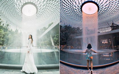 Thác nước khổng lồ chiếm trọn "spotlight" sân bay Changi - Singapore: Cứ 10 người đến đây thì hết 9 người đăng ảnh check-in với background này