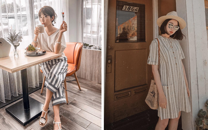 Có 1 kiểu trang phục giúp các nàng “ăn gian” cả chiều cao lẫn cân nặng, đó chính là đồ kẻ sọc