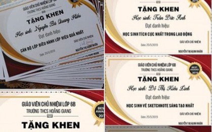 28 giấy khen với "danh hiệu" chưa từng xuất hiện trong trường học