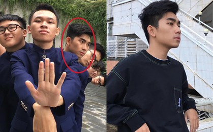 Nhóm bạn đăng ảnh khoe pose dáng độc đáo, thế nhưng cư dân mạng chỉ tập trung ánh nhìn vào trai đẹp này