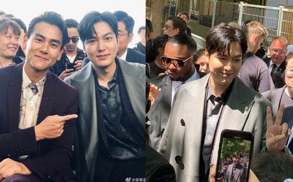 Khiến fan quốc tế náo loạn tại Paris, Lee Min Ho sao vẫn hóa bánh bao bên tài tử Hoa ngữ Bành Vu Yến thế này?
