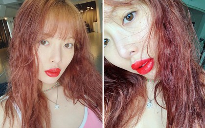 Hình như Hyuna vừa tiêm filler môi: môi sưng tều nên đánh son đỏ chẳng còn đẹp và sang như trước, chỉ thấy giật mình