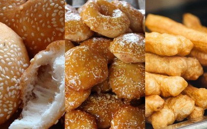 Giòn tan các loại bánh chiên, rán vàng ruộm bình dân có từ thời "ông bà anh" nhưng đến hiện tại vẫn được yêu thích