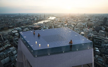 Bể bơi vô cực 360 độ đầu tiên trên thế giới sắp được ra mắt tại London, tuy nhiên nhìn vào ai cũng thắc mắc làm sao để di chuyển lên đây?