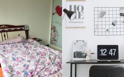 Cô gái chi 5,3 triệu đồng biến căn phòng hoa hoét style thập niên 80 thành không gian sống ai nhìn cũng mê
