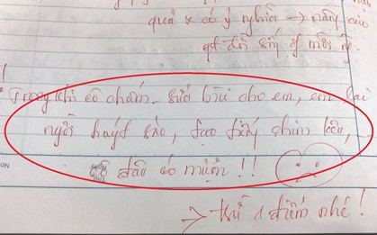 "Huýt sáo, tạo tiếng chim kêu" lúc cô giáo đang sửa bài, nam sinh nhận về lời phê phũ phàng, chừa cả đời
