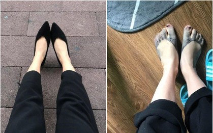 Mua giày mà được nhuộm... chân miễn phí, cô gái lên mạng hỏi: Nên khóc hay cười đây cả nhà?