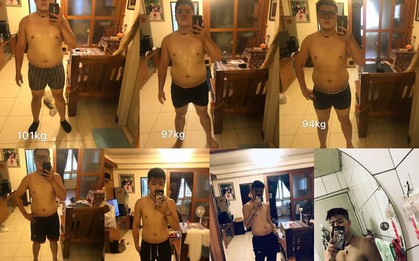 Từ 101kg xuống 75kg trong nửa năm, cậu bạn người Đài Loan "lột xác" thành body 6 múi quá bất ngờ