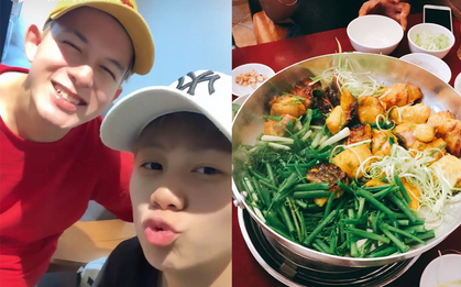 Dương và Bảo hội tụ hậu “Về nhà đi con” vào một ngày Hà Nội động mưa, ăn chả cá buổi trưa là quá hợp đây nè!