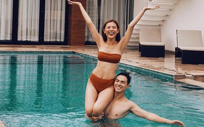 Tung khoảnh khắc tình tứ bên ông xã, Chúng Huyền Thanh khoe khéo body chuẩn "gái một con trông mòn con mắt"