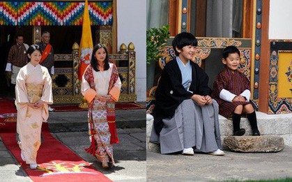Hoàng hậu Bhutan đọ sắc Thái tử phi Nhật Bản nhưng 2 Hoàng tử nhỏ mới là tâm điểm chú ý, khiến người dùng mạng rần rần