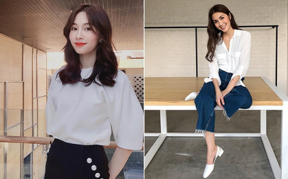 Đối lập như Hà Tăng và Hoa hậu Thu Thảo: Cùng mê áo trắng nhưng người đậm chất công sở, người lại "hack” tuổi tài tình