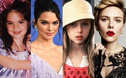Xuýt xoa nhan sắc thật của sao Hollywood trong ảnh thuở bé: Chị em Kylie đáng yêu nhưng "góa phụ đen" mới ấn tượng