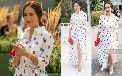 Dự NYFW: Jessica đẹp thanh nhã, chân dài miên man trong ảnh tự đăng nhưng ảnh phóng viên quốc tế chụp lại quá khác