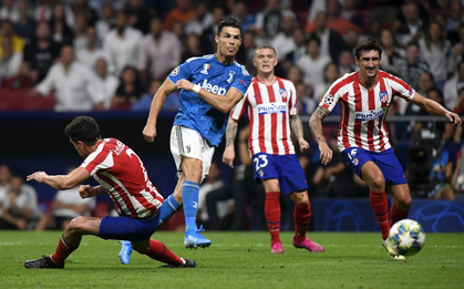 CR7 tịt ngòi, Juventus chia điểm trên sân của Atletico Madrid dù dẫn trước 2-0