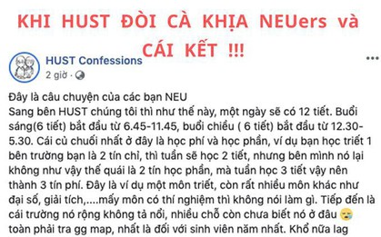 Công khai cà khịa thời khóa biểu mới của Kinh tế Quốc dân, dân Bách Khoa “muối mặt” nhận lại câu trả lời cực gắt