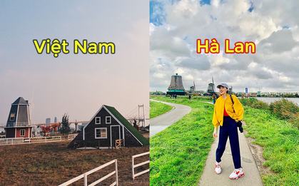Rõ ràng check-in ở ngôi làng cối xay gió nổi tiếng Hà Lan nhưng Kỳ Duyên lại thấy giống… “phim trường nước mình”, ủa là sao ta?