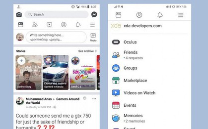 Facebook thử nghiệm giao diện mới toàn trắng mà chẳng có xanh, chỉ update cho vài người dùng Android