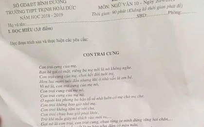 Tranh cãi về bản rap “Con trai cưng” được đưa vào đề thi