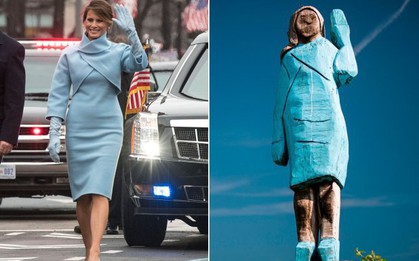 Được tạc tượng tại chính quê hương mình nhưng Đệ nhất phu nhân Mỹ Melania Trump lại rơi vào tình huống dở khóc dở cười vì sản phẩm "lỗi"
