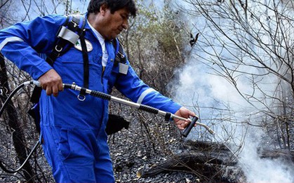 Tổng thống Bolivia và bộ lạc Amazon tự dập cháy rừng