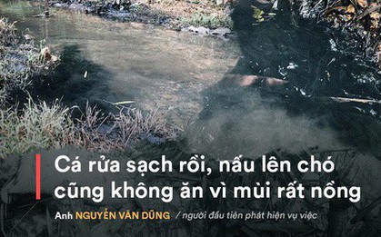 Nhân chứng kể việc phát hiện dầu thải đổ trộm xuống suối đầu nguồn nhà máy nước sông Đà