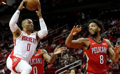 NBA 19-20: Russell Westbrook ghi Triple-double, Houston Rockets ca khúc khải hoàn tại thánh địa Toyota Center